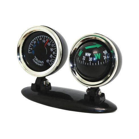 2 in 1 Car Compass Thermometer Dashboard Ornament Interior Decoration Auto Accessories for Trailer Truck Off Road 4x4 in Saudi Arabia