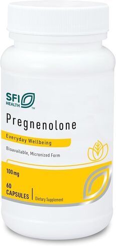 Klaire Labs Pregnenolone - قد يدعم الذاكرة والمزاج والطاقة للبالغين - 100 مجم مشتق من اليام البري - متوفر بيولوجيًا وميكروني لتعزيز الامتصاص - لا يسبب الحساسية (60 كبسولة) in Saudi Arabia