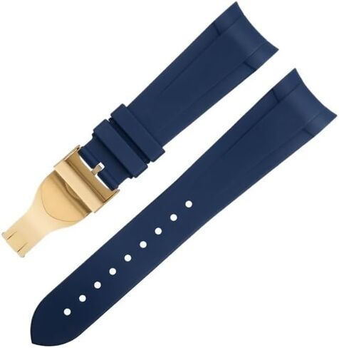 22mm Fluoro Rubber Watch band Special For Tudor Strap Black Bay GMT Curved End Folding Buckle Wristband Bracelet 41mm Dial in Kuwait