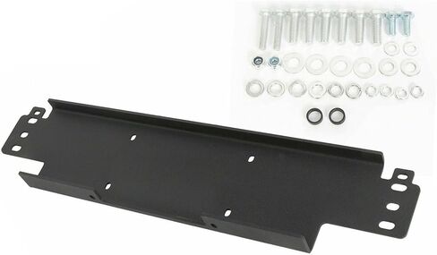 لوحة تركيب ونش فولاذي Tj Lj Lb سعة أمامية وخلفية لسيارة JEEP for Wrangler 1987-1995 1997-2006 مطلية بمسحوق أسود FLASH08956، تركيب بسيط in Saudi Arabia