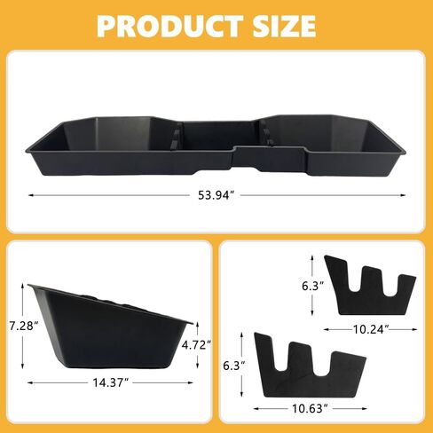 Car Underseat Storage Box Fitment for Chevy Silverado/GMC Sierra 1500 2500HD 3500HD (2007-2018 4-Door Models) in Saudi Arabia