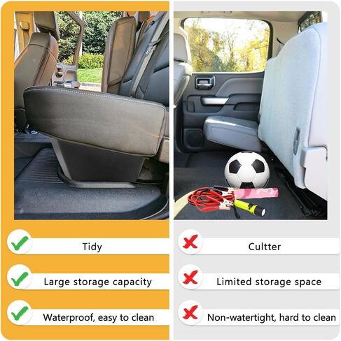 Car Underseat Storage Box Fitment for Chevy Silverado/GMC Sierra 1500 2500HD 3500HD (2007-2018 4-Door Models) in Saudi Arabia