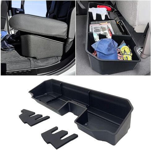Car Underseat Storage Box Fitment for Chevy Silverado/GMC Sierra 1500 2500HD 3500HD (2007-2018 4-Door Models) in Saudi Arabia