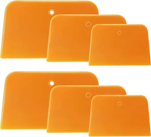 2 Set Body Filler Spreaders, Auto Plastic Putties Spreader Tool Includes Large, Medium and Small, Reusable Auto Film Application Tool for Body Fillers, Putties, Glazes, Caulks and Paint (6PCS) in Saudi Arabia