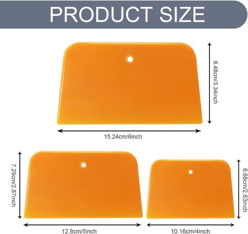 2 Set Body Filler Spreaders, Auto Plastic Putties Spreader Tool Includes Large, Medium and Small, Reusable Auto Film Application Tool for Body Fillers, Putties, Glazes, Caulks and Paint (6PCS) in Saudi Arabia