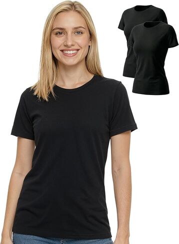 2 Pack 100% Merino Wool T Shirt for Women,Wool Short Sleeve Base Layer,Breathable Lightweight Tee in Kuwait