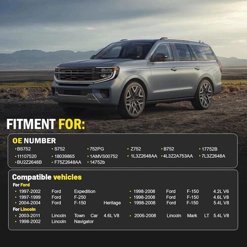 مجموعة أحذية فرامل ركن السيارة الخلفية 17752B متوافقة مع Ford Expedition F-250 F-150 1997-2008 لينكولن تاون كار مارك LT Navigator 1998-2011 - يستبدل BS752 S752 752PG Z752 B752 in Saudi Arabia