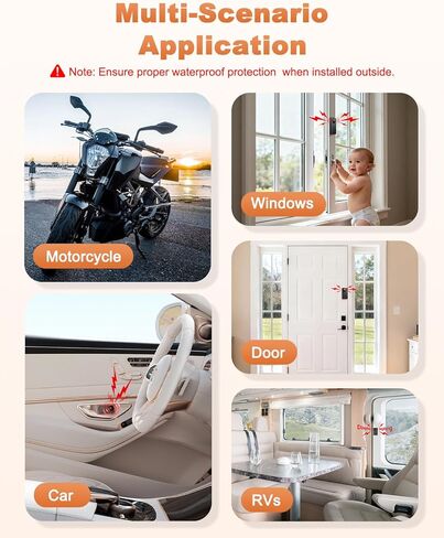 [Upgrade]WSDCAM 110dB Motorcycle Alarm, New 7 Sensitivity 4 Volume Adjustable, Wireless Vibration Alarm with Remote Control Anti-Theft Alarm for Car/Bike/Vehicle Security, Loud Door/Window Alarms in Saudi Arabia