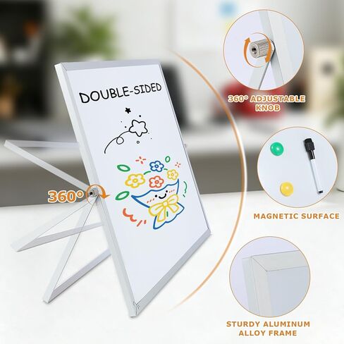 لوحة الفلين واللوحة البيضاء المغناطيسية 2 في 1 كومبو، لوحة إعلانات مقاس 16 بوصة × 12 بوصة مع إطار من الألومنيوم ولوحة المسح الجاف ولوحة الفلين للجدار/المكتب ولوحة رسائل للمكتب المنزلي والمطبخ in Kuwait