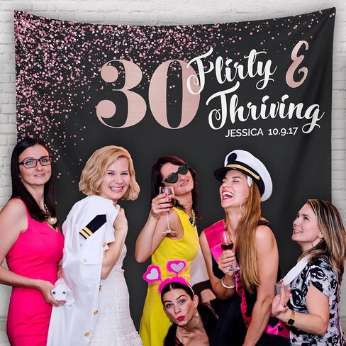 Chanaco Dirty 30 Birthday Sash and Sungllasses for Women 30th Birthday decorations for Her Rip to My 20s Set Black Glitter Sash Gift Outfit for Party Decoration in Saudi Arabia