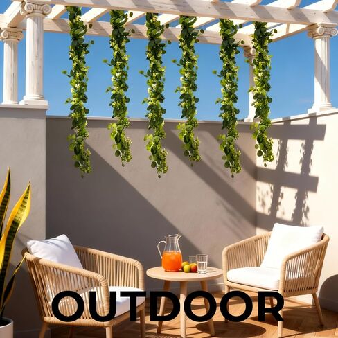2 Pack Artificial Vines for Room Decor Aesthetic,Fake Ivy Wreath Green Hanging Plants,Faux Greenery Leaves Garland for Home Decor Living Room Kitchen Bedroom Wall Decorations (with Fruit) in Saudi Arabia