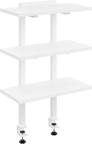 Clamp On Desk Organizer, 3-Tier Desktop Bookshelf, Adjustable Desk Storage Shelf, Metal Frame, for Office, Study and Game Room, Black DSBK3601 in Saudi Arabia
