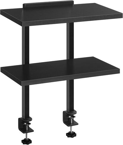 مشبك على المكتب، رف كتب لسطح المكتب من 3 طبقات، رف تخزين مكتبي قابل للتعديل، إطار معدني، للمكتب وغرفة الدراسة والألعاب، أسود DSBK3601 in Saudi Arabia
