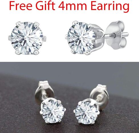 0.10 Carat (Ctw) 14K White Gold Plated Round Shaped White Diamond Ladies Anniversary Wedding Stackable Band Enhancer Guard Ring 1/10 CT in Kuwait