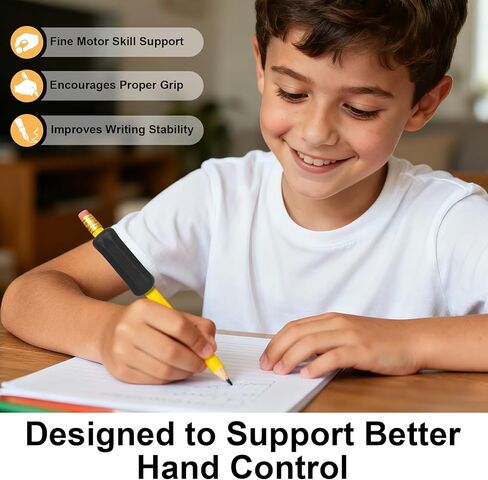 Weighted Pencil Grips 4 Pack, 1 oz Silicone Handwriting Aids for Kids & Adults, Writing Support for Dysgraphia, Autism, ADHD, Arthritis, Tremors, Grip Strength & Fine Motor Skills in Saudi Arabia