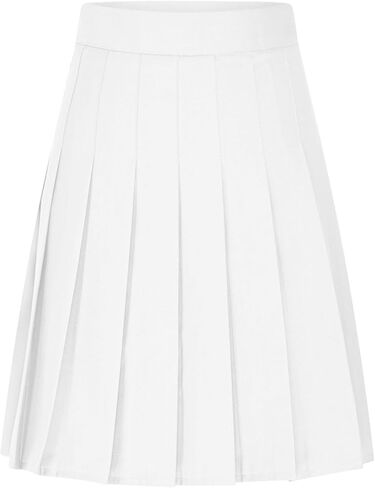 Women's Pleated Tennis Skirts High Waisted A-line Knee Length Skirt School Uniform Athletic Golf Skirts with Shorts in Saudi Arabia
