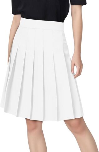 Women's Pleated Tennis Skirts High Waisted A-line Knee Length Skirt School Uniform Athletic Golf Skirts with Shorts in Saudi Arabia