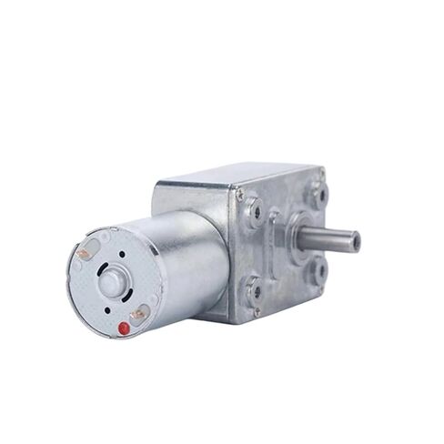 JGY370 Reversible Worm Gear Motor, High Torque Speed Reducer, Double Shaft, Metal Construction, 6V/12V/24V DC, 6-150 RPM, Copper Coil (6RPM 6V) in Saudi Arabia