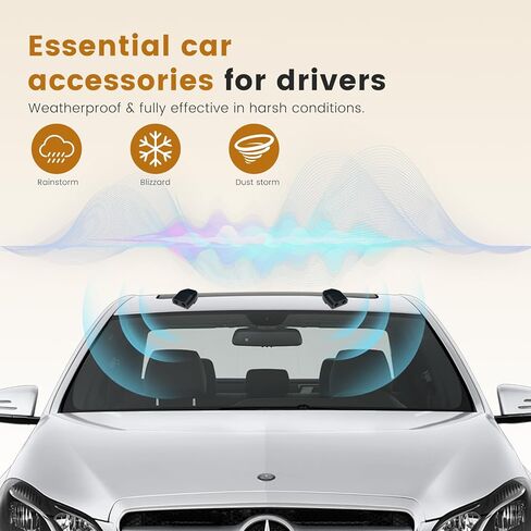 4 قطع من صفارات الغزلان للسيارة، صفارات السيارات لحفظ صفارات الغزلان لتجنب الاصطدامات، أجهزة تحذير الغزلان في السيارة، مستشعر القرن، ملحقات السيارة لتنبيه الحيوانات العالمية in Kuwait