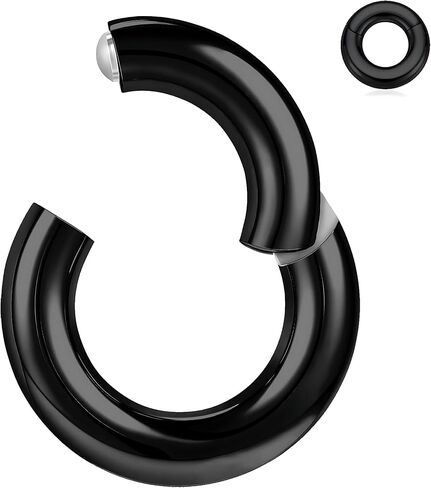 F136 Titanium Large Hinged Segment Rings 2G 4G 6G 8G 10G 12G Septum Ring Nose Clicker CBR PA Hoops Earrings Gauges Conch Helix Tragus Piercing Body Jewelry in Saudi Arabia