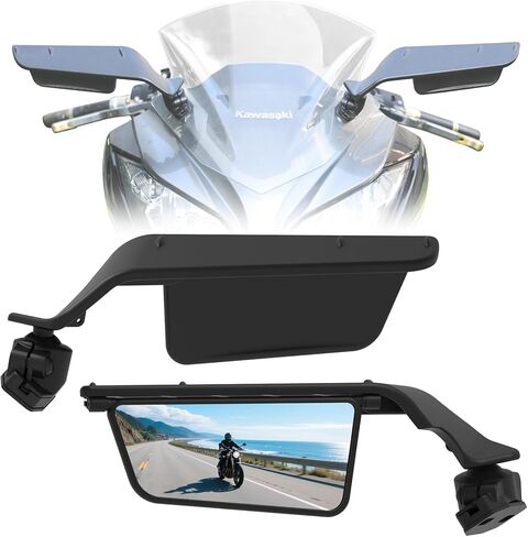 Motorcycle Mirrors for Honda CBR 300R 500R 1000RR 600RR,Kawasaki Ninja 650 500 300 ZX-10R 6R,Suzuki GSX R1000 600,Yamaha R1 R6 R7,Adjustable field of view,Foldable Sport Bike Rear View Mirror in Saudi Arabia