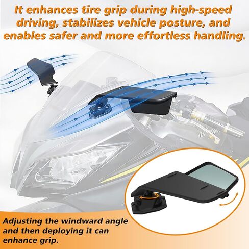 Motorcycle Mirrors for Honda CBR 300R 500R 1000RR 600RR,Kawasaki Ninja 650 500 300 ZX-10R 6R,Suzuki GSX R1000 600,Yamaha R1 R6 R7,Adjustable field of view,Foldable Sport Bike Rear View Mirror in Saudi Arabia