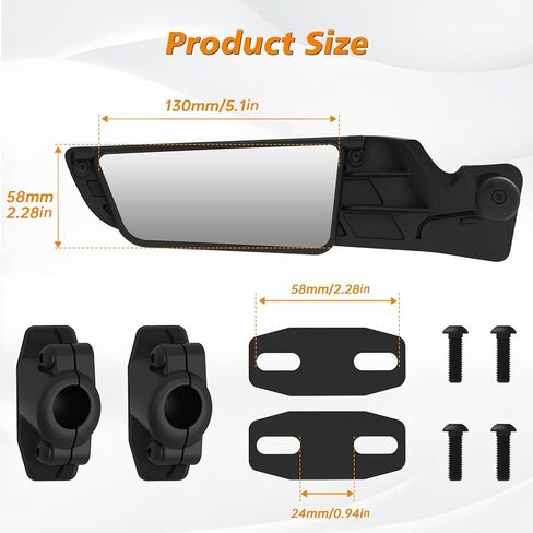 Motorcycle Mirrors for Honda CBR 300R 500R 1000RR 600RR,Kawasaki Ninja 650 500 300 ZX-10R 6R,Suzuki GSX R1000 600,Yamaha R1 R6 R7,Adjustable field of view,Foldable Sport Bike Rear View Mirror in Saudi Arabia