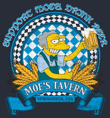 تي شيرت العضلات من The Simpsons Support Moe's، Drink Beer Festival للصغار in Kuwait