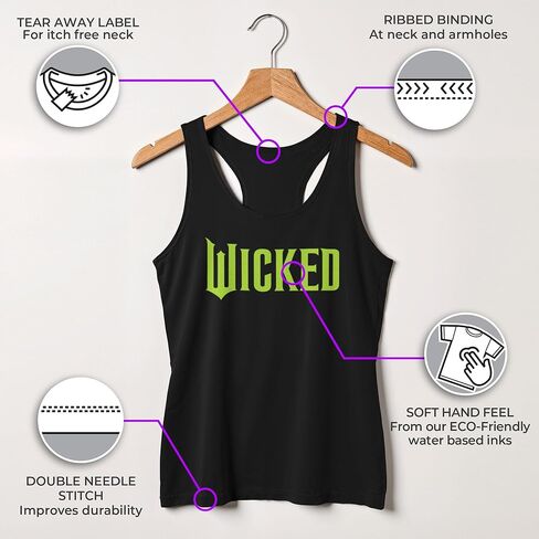 قميص بدون أكمام يحمل شعار Racerback الرسمي من Junior's Wicked in Kuwait