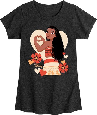 Moana - Love Moana - Youth Girls Fitted Short Sleeve T-Shirt in Saudi Arabia