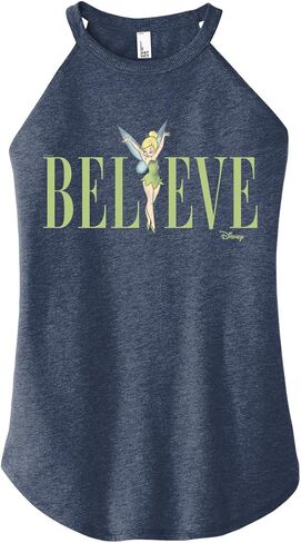 Disney Tinker Bell - Believe - Juniors High Neck Tank Top in Saudi Arabia