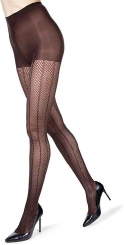 MeMoi Herringbone Light Support Opaque Textured Tights in Saudi Arabia