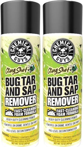 Chemical Guys Bug, Sap & Tar Remover, Fast Acting Pre Wash Cleaner for Cars, Trucks & SUVs, Removes Stuck On Residue, Road Film, Bug Splatter, Tree Sap, Grime, Spray, 2 Pack - 15 Fl Oz Each in Kuwait