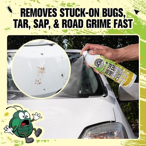 Chemical Guys Bug, Sap & Tar Remover, Fast Acting Pre Wash Cleaner for Cars, Trucks & SUVs, Removes Stuck On Residue, Road Film, Bug Splatter, Tree Sap, Grime, Spray, 2 Pack - 15 Fl Oz Each in Kuwait