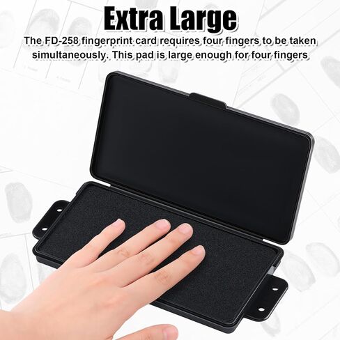 1 Pcs Fingerprint Ink Pads Rectangle Thumbprint Ink Pads Large Black Stamp for Home Office Notary Supplies Identification Notary Security ID Fingerprint Cards Law Enforcement Kit in Saudi Arabia