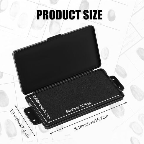 1 Pcs Fingerprint Ink Pads Rectangle Thumbprint Ink Pads Large Black Stamp for Home Office Notary Supplies Identification Notary Security ID Fingerprint Cards Law Enforcement Kit in Saudi Arabia