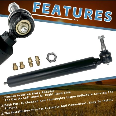 E2NN3A540BA أسطوانة توجيه كهربائية مناسبة لجرار Ford/New Holland 2000 3000 3600 4000 4600 Series، قضيب 1/2 بوصة، خيط 7/16 بوصة، D4NN3A540A، E2NN3A547AA، E4NN3A540AA، E4NN3A547AA in Kuwait