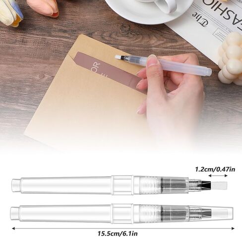 10Pcs Pencil Style Envelope Moistener with Nylon Brush Head Mailing for Letter Sealer Envelope & Stamp Moisteners for Mailing Letters Office Classroom, White in Saudi Arabia