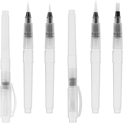 Xindojuz 6 PCS Pencil Style Envelope Sealer Moistener, Stamp Moisteners with Nylon Brush Head, Envelope Licker Tool Mailing Moistener Wetter Roller for Office Classroom (Clear) in Saudi Arabia