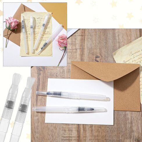 Xindojuz 6 PCS Pencil Style Envelope Sealer Moistener, Stamp Moisteners with Nylon Brush Head, Envelope Licker Tool Mailing Moistener Wetter Roller for Office Classroom (Clear) in Saudi Arabia