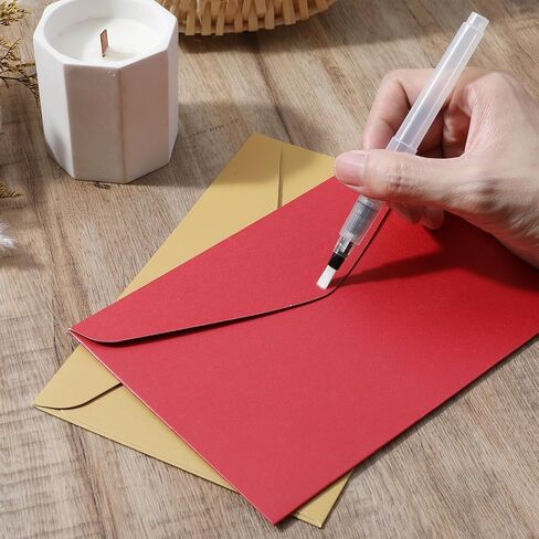 Xindojuz 6 PCS Pencil Style Envelope Sealer Moistener, Stamp Moisteners with Nylon Brush Head, Envelope Licker Tool Mailing Moistener Wetter Roller for Office Classroom (Clear) in Saudi Arabia