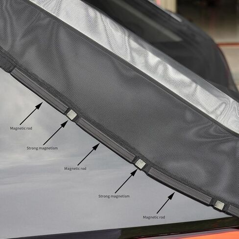 Car Tailgate Net Breathable Mesh Net Camping Accessories Privacy Protection Magnetic Suction for SUV MPV Truck Accessories Summer Providing for Conservation and Camping Choice an (M) in Saudi Arabia