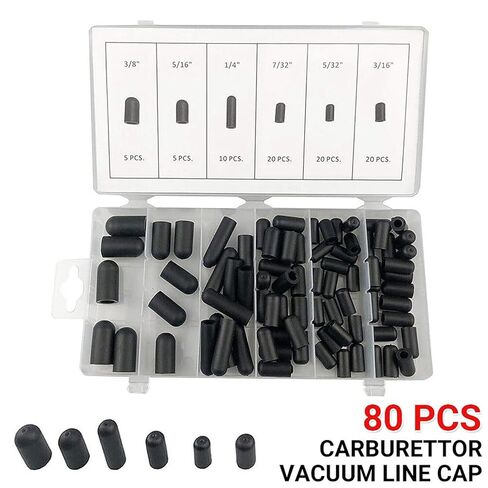 80Pcs Silicone Hose Cap Vacuum Cap Block Off Assortment Kit for Carburetor in Saudi Arabia