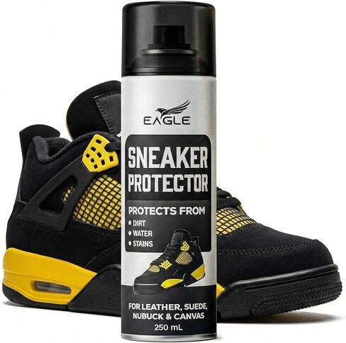 Eagle Sneaker Protector Spray Waterproof & Stain Repellent – Shoe Protection Spray for Suede, Canvas, Leather & Mesh, Invisible Sneaker Spray Protector for Tennis Shoes, Water & Dirt Repellent, 250mL in Saudi Arabia