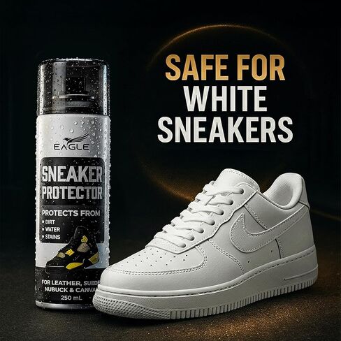 Eagle Sneaker Protector Spray Waterproof & Stain Repellent – Shoe Protection Spray for Suede, Canvas, Leather & Mesh, Invisible Sneaker Spray Protector for Tennis Shoes, Water & Dirt Repellent, 250mL in Saudi Arabia