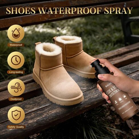 Nubuck & Suede Protector Spray, 150ml / 5.07 OZ Shoe Protector Spray, Rain & Stain Waterproof Protection Suede Waterproofing Spray for Shoes, Boots, Uggs, Furniture, Jackets, Bags and Apparel in Kuwait