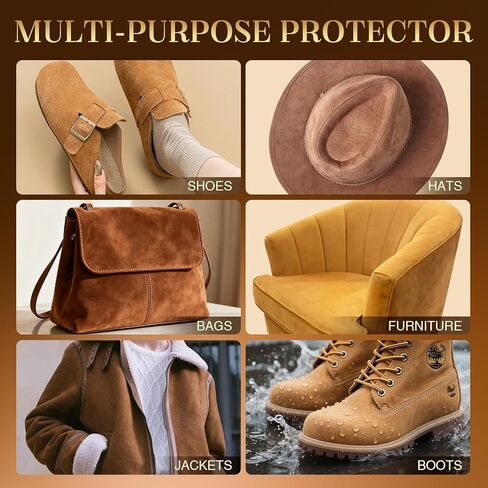 Nubuck & Suede Protector Spray, 150ml / 5.07 OZ Shoe Protector Spray, Rain & Stain Waterproof Protection Suede Waterproofing Spray for Shoes, Boots, Uggs, Furniture, Jackets, Bags and Apparel in Kuwait