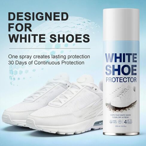 رذاذ واقي الحذاء الأبيض: حماية مقاومة للماء وطارد للبقع للأحذية البيضاء، والأحذية الرياضية، والجلود، والقماش، ودرع غير مرئي للارتداء اليومي، 6.8 أونصة in Kuwait