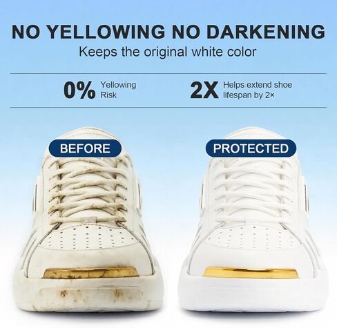 رذاذ واقي الحذاء الأبيض: حماية مقاومة للماء وطارد للبقع للأحذية البيضاء، والأحذية الرياضية، والجلود، والقماش، ودرع غير مرئي للارتداء اليومي، 6.8 أونصة in Kuwait
