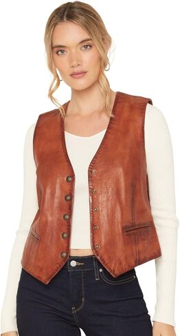سترة Scully Western للسيدات من الجلد 5 Snap Cognac Soft Lamb F0_L1203 in Saudi Arabia